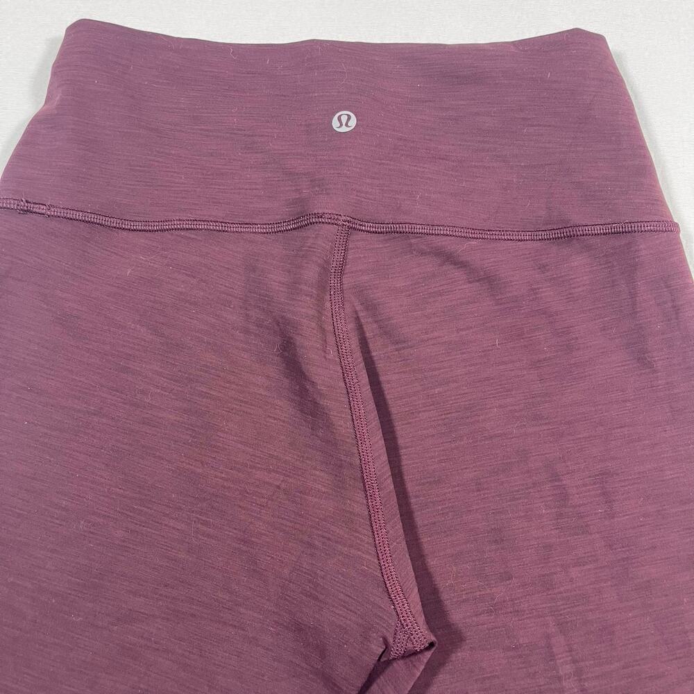 lululemon Women’s Size 10 Burgundy Plum High Rise Cropped Leggings 20”